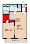 グリーンフォレスト 1LDKの間取り