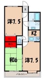 ライトコート青山 2LDKの間取り