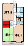 ライトコート青山 2LDKの間取り