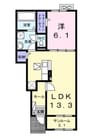 飯田線（長野県内）/伊那市駅 徒歩13分 1階 1年未満 1LDKの間取り