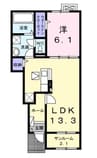 飯田線（長野県内）/伊那市駅 徒歩13分 1階 1年未満 1LDKの間取り