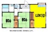 田中住宅A 2LDKの間取り