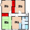コミュニティヴィレッジ四季　秋 3DKの間取り