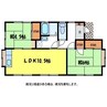 フジハイツ1号 2LDKの間取り