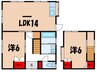 クリスパ神子柴 2LDKの間取り