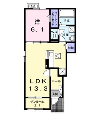 間取り図 飯田線（長野県内）/田畑駅 徒歩16分 1階 1年未満