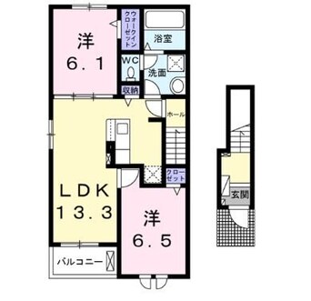 間取図 飯田線（長野県内）/田畑駅 徒歩16分 2階 1年未満