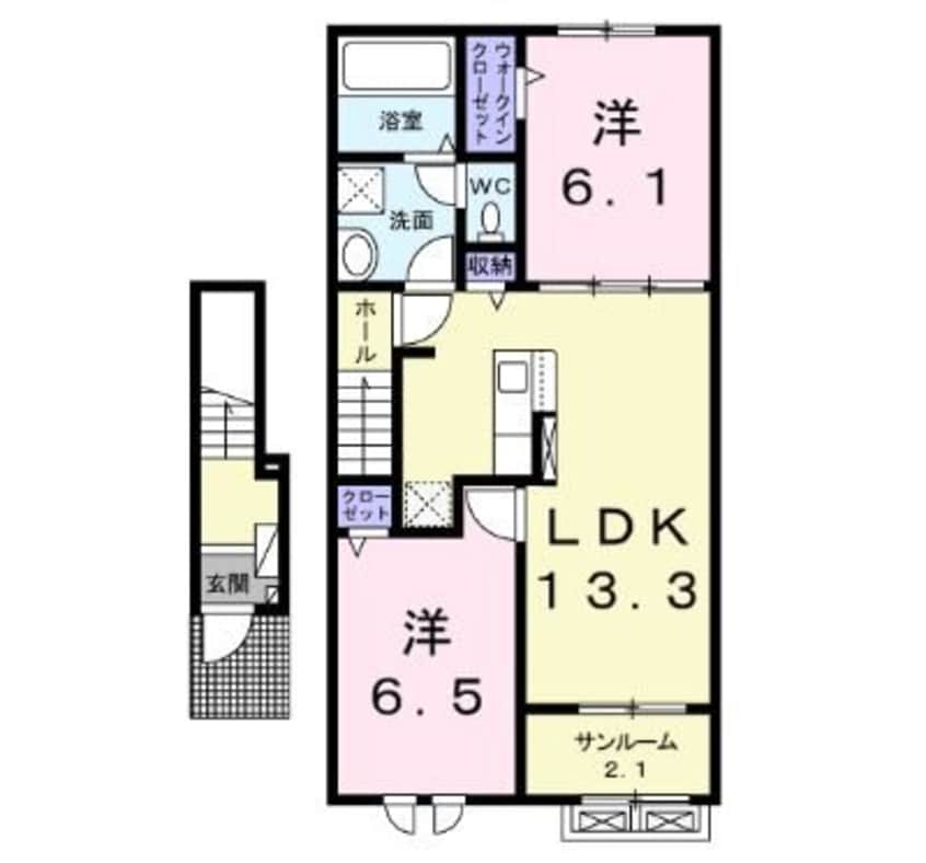 間取図 飯田線（長野県内）/羽場駅 徒歩11分 2階 1年未満