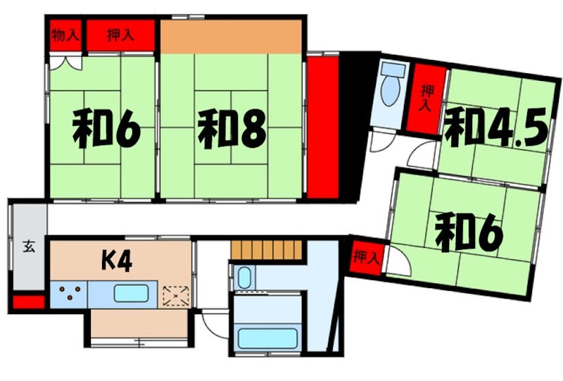 間取り図 伊那福岡貸家
