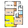 エコーハイツIII 3LDKの間取り
