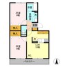 セジュール宮嶋Ａ 2LDKの間取り