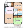 リッチ蟻ヶ崎Aポート 3DKの間取り