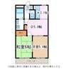 エポックシュー１番館 2LDKの間取り