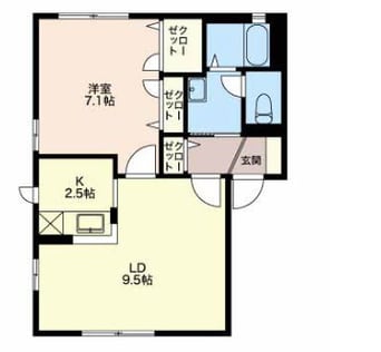 間取図 クロワール見附久保D