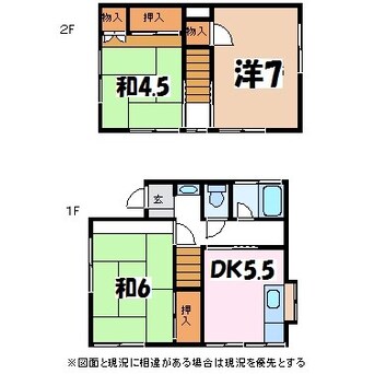 間取図 城山貸家