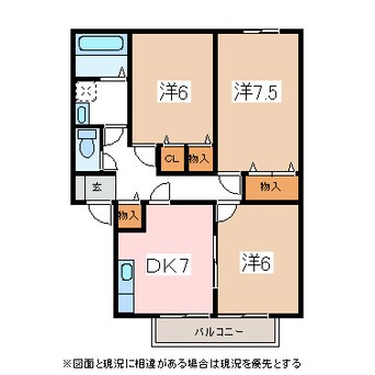 間取図 ブリリアントY　B棟