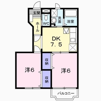 間取図 篠ノ井線/村井駅 徒歩29分 1階 築25年