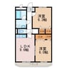 シルクスクエア 2LDKの間取り