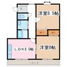 アーバンハイツユー 2LDKの間取り