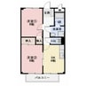 モンターニュ横山 2DKの間取り