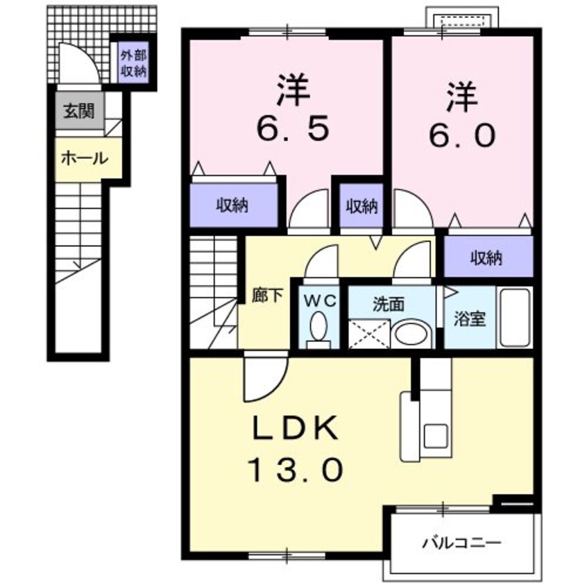 間取図 オーチャードビュウＡ