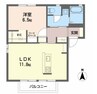 コスモスハイツ ＡBC 1LDKの間取り