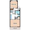 コーポ田中 2Kの間取り