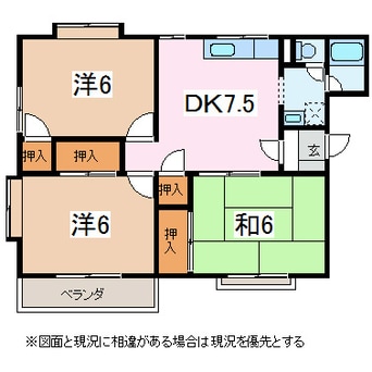 間取図 サンシャイン深澤3B