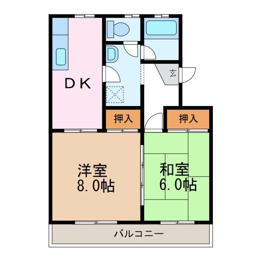 間取図 コーポ塩野