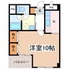サームスコマツ 1Rの間取り