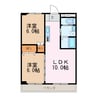 パステルハイツ 2LDKの間取り