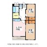 カーサOXIV 2LDKの間取り