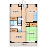 上高地コーポ 3DKの間取り