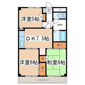 間取図 コーポイワマアメニー