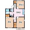 アビタ ナカヤ 3DKの間取り