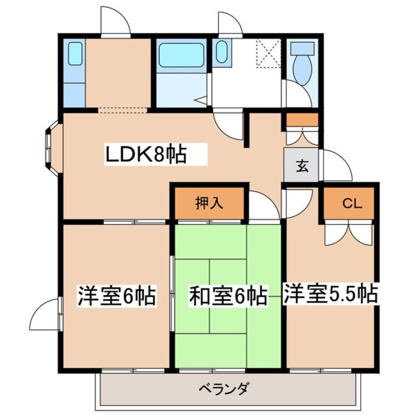 間取図 グランデュール出井２