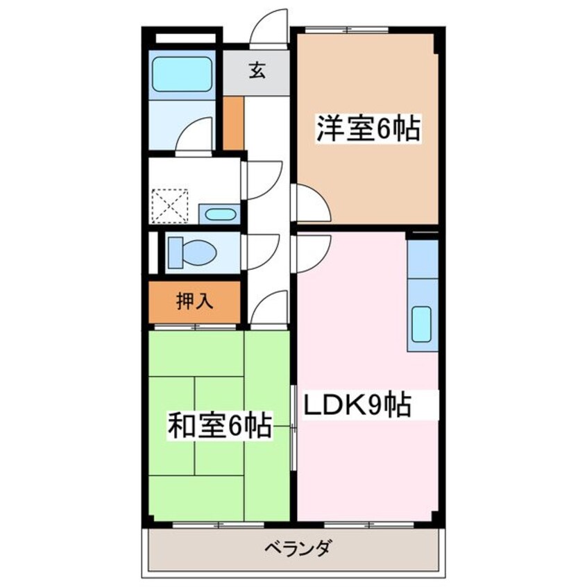 間取図 アルピコ交通上高地線/渚駅 徒歩13分 1階 築27年