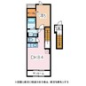 フェリーチェ 1DKの間取り
