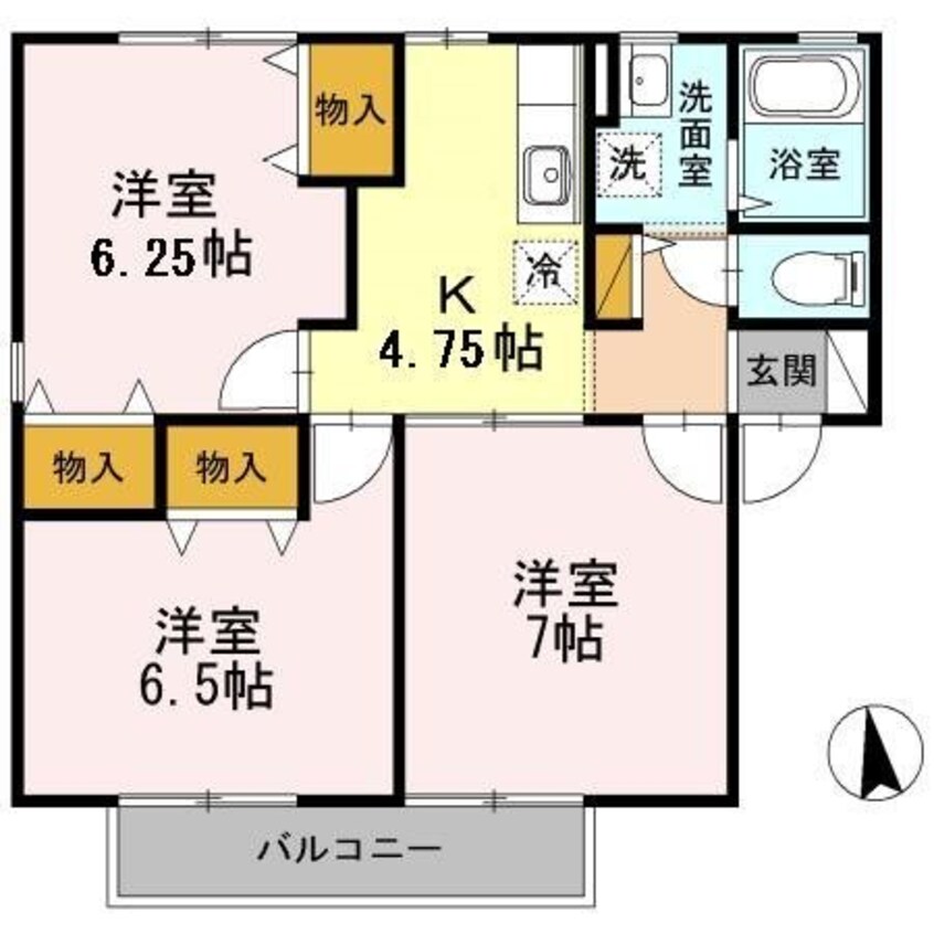 間取図 メゾン・ロゼ-ルB