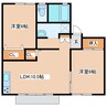 リッツガーデン島立A棟 2LDKの間取り