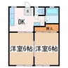 パナハイツ井川城 2DKの間取り