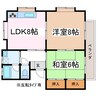 クリエイティブ野溝 2LDKの間取り
