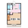 クロックパレス 1Kの間取り