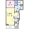 ラグーナ沢村 1LDKの間取り