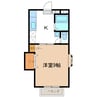 新谷ハイツ 1Kの間取り