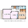 ハイランドタウンＣ 1LDKの間取り