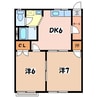フォーブルミサワ 2DKの間取り