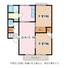 ラ・プレーヌＢ 2LDKの間取り