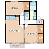 リヴィエールＢ 2LDKの間取り