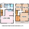 横林征矢野貸家A 3LDKの間取り